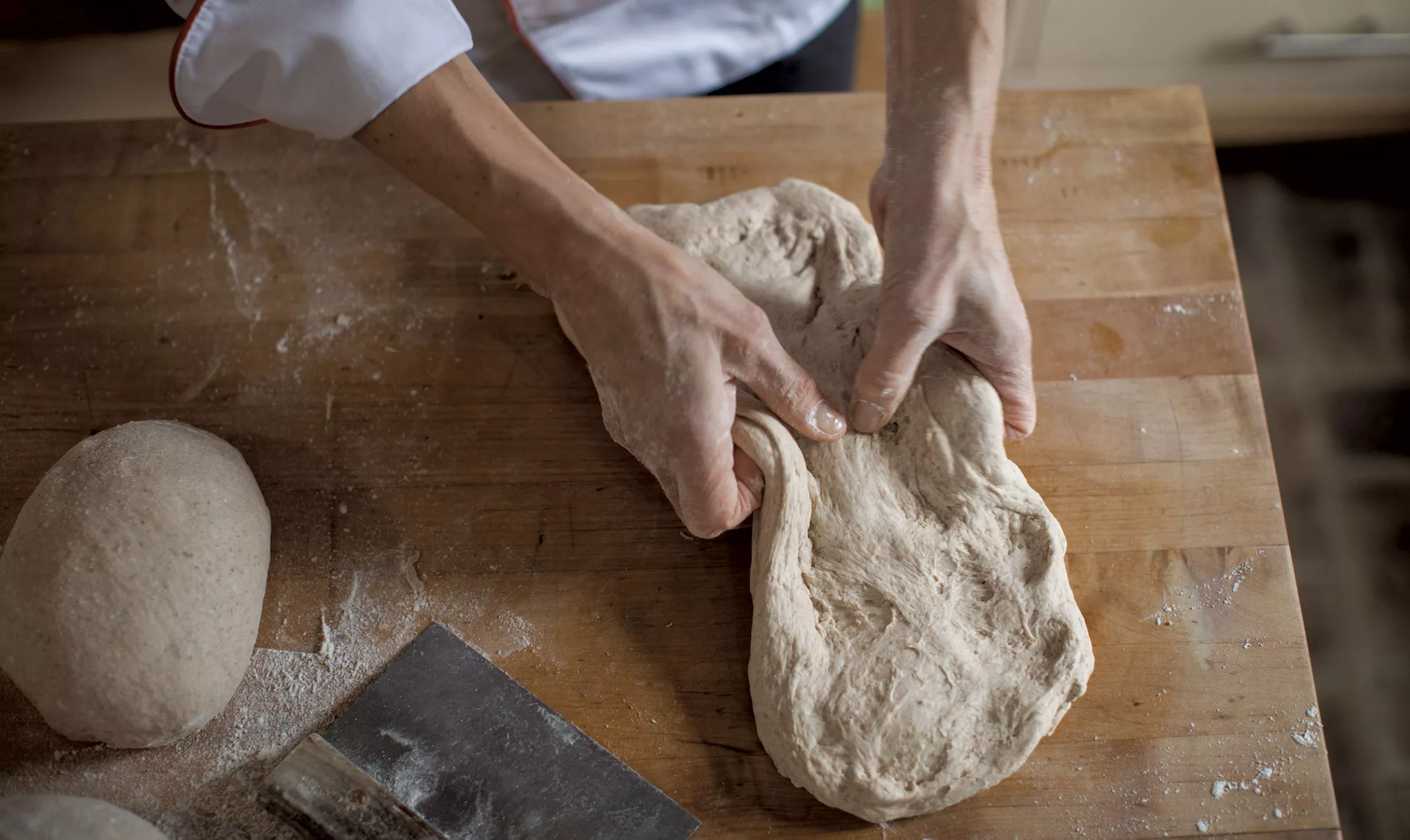 Heike Meyer making dough